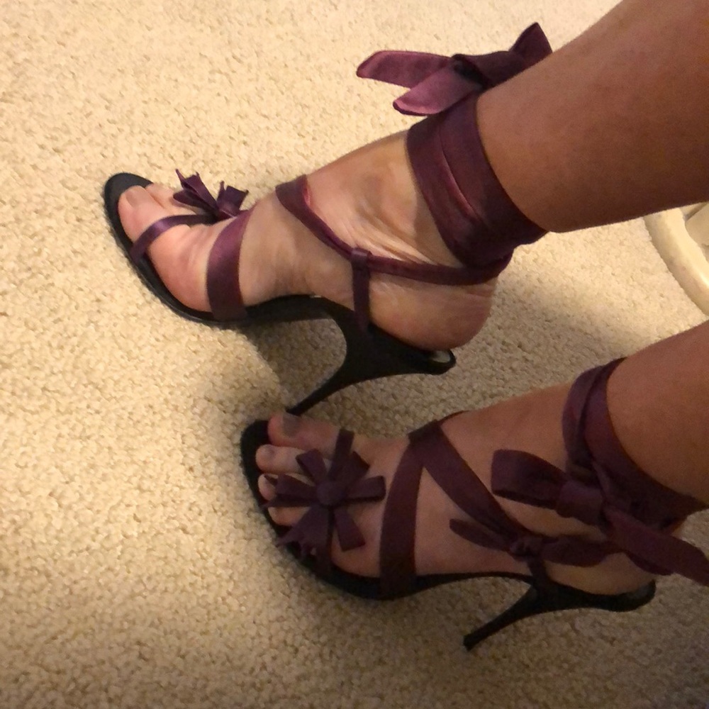 Purple Givenchy ribbon  heels